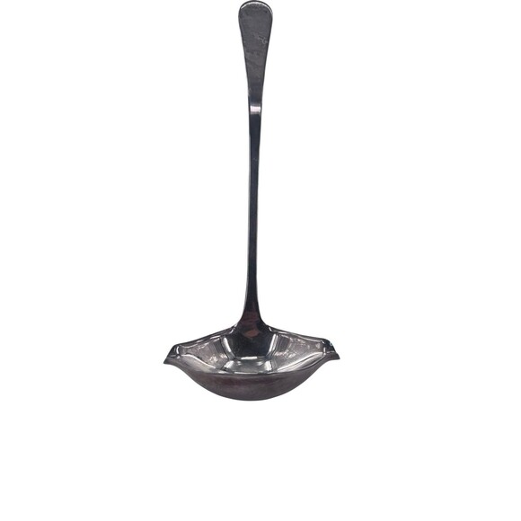 Gorham Silverplate 12.5 Inch Punch Ladle YH274 Heritage Plain Handle 2 Spout - Picture 1 of 16
